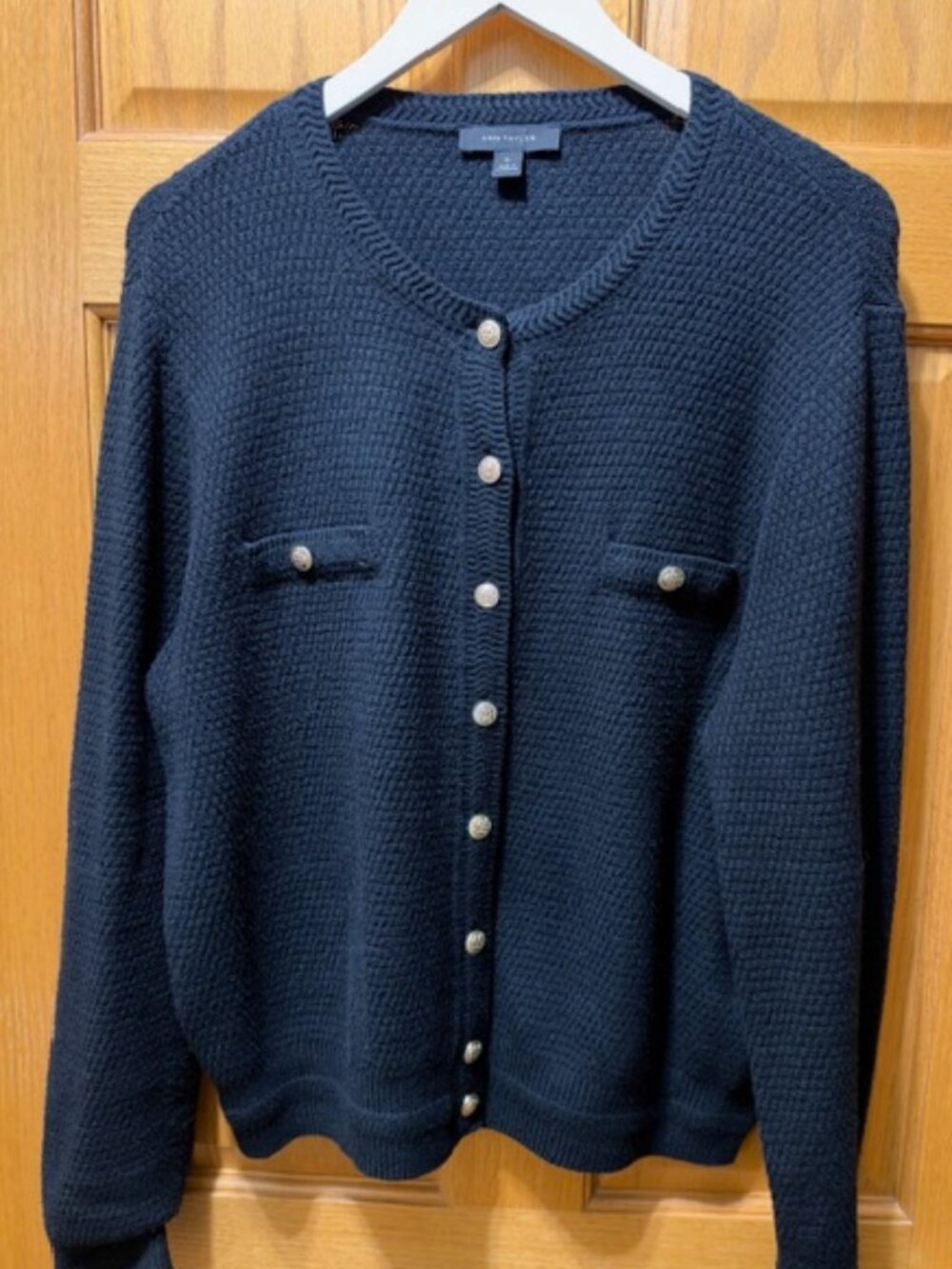 Ann Taylor Button Up Cardigan Black Women's XL